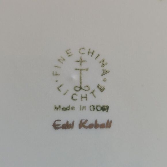 Lichte GDR Echt Kobalt Fine China Salad Plate - Picture 4 of 8